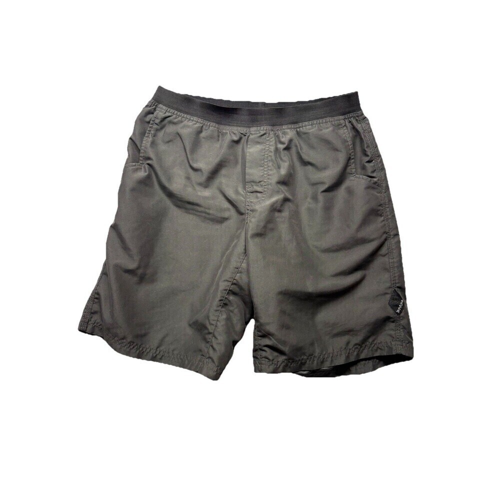 PrAna Men's L Lightweight Mojo Shorts Gray Stretch Workout Stretch Elastic Band